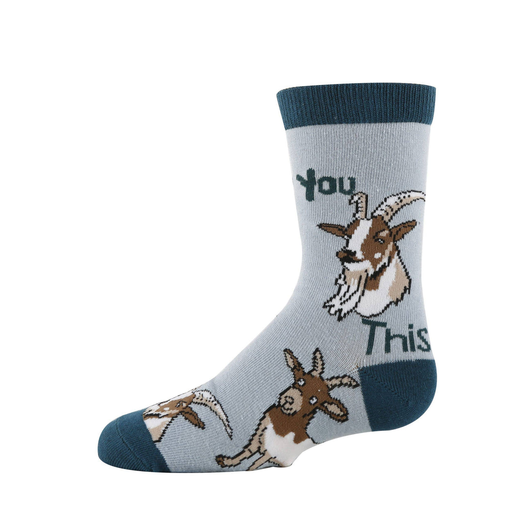 You Goat This | Kids' Funny Cotton Crew Socks - Premium socks from Oooh Yeah/Sock It Up/Oooh Geez Slippers - Just $8.95! Shop now at Pat's Monograms
