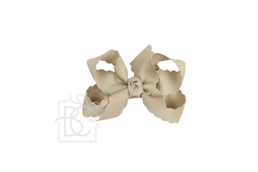 SCALLOPED EDGE BOW - Premium Hair Bows from Beyond Creations, LLC - Just $9.95! Shop now at Pat's Monograms