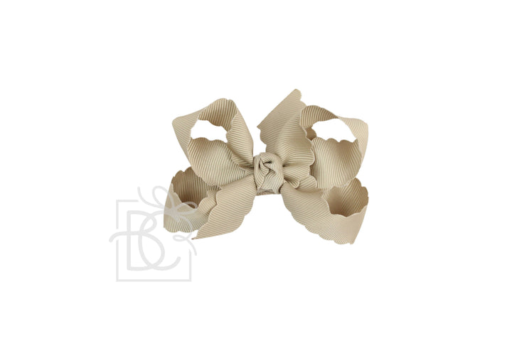 SCALLOPED EDGE BOW - Premium Hair Bows from Beyond Creations, LLC - Just $9.95! Shop now at Pat's Monograms