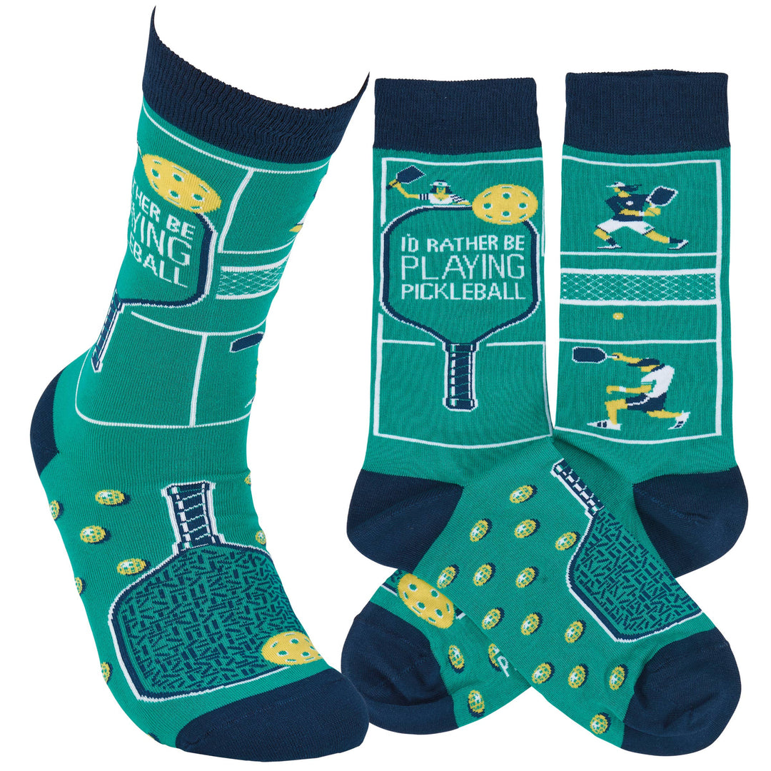 Rather Be Playing Pickleball Socks - Premium socks from Primitives by Kathy - Just $10.95! Shop now at Pat's Monograms