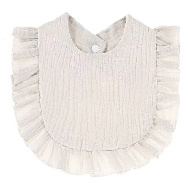Muslin Ruffle Bib - Premium Baby Accessories from Zsa Zsa & LoLLi - Just $8.95! Shop now at Pat's Monograms