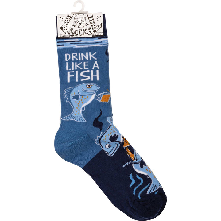 Drink Like A Fish Socks - Premium Socks from Primitives by Kathy - Just $10.95! Shop now at Pat's Monograms