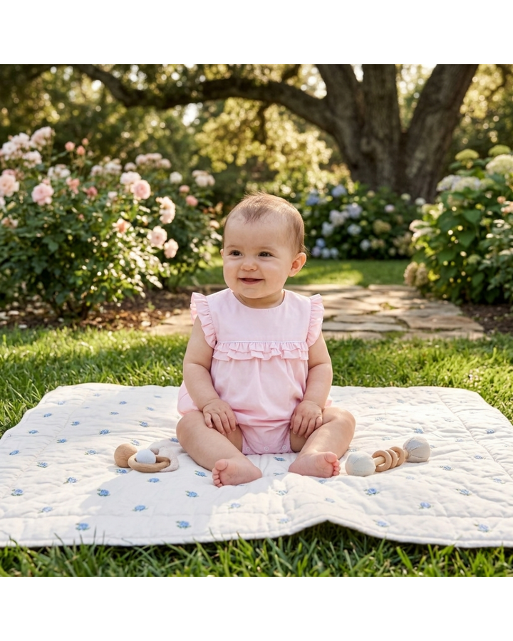 Pink Ruffle Jumper Romper - Premium Baby & Toddler Outfits from Lil Cactus - Just $38.95! Shop now at Pat's Monograms