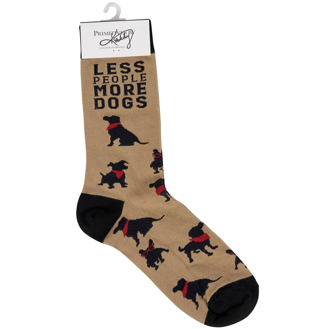 Less People More Dogs Socks - Premium Socks from Primitives by Kathy - Just $10.95! Shop now at Pat's Monograms