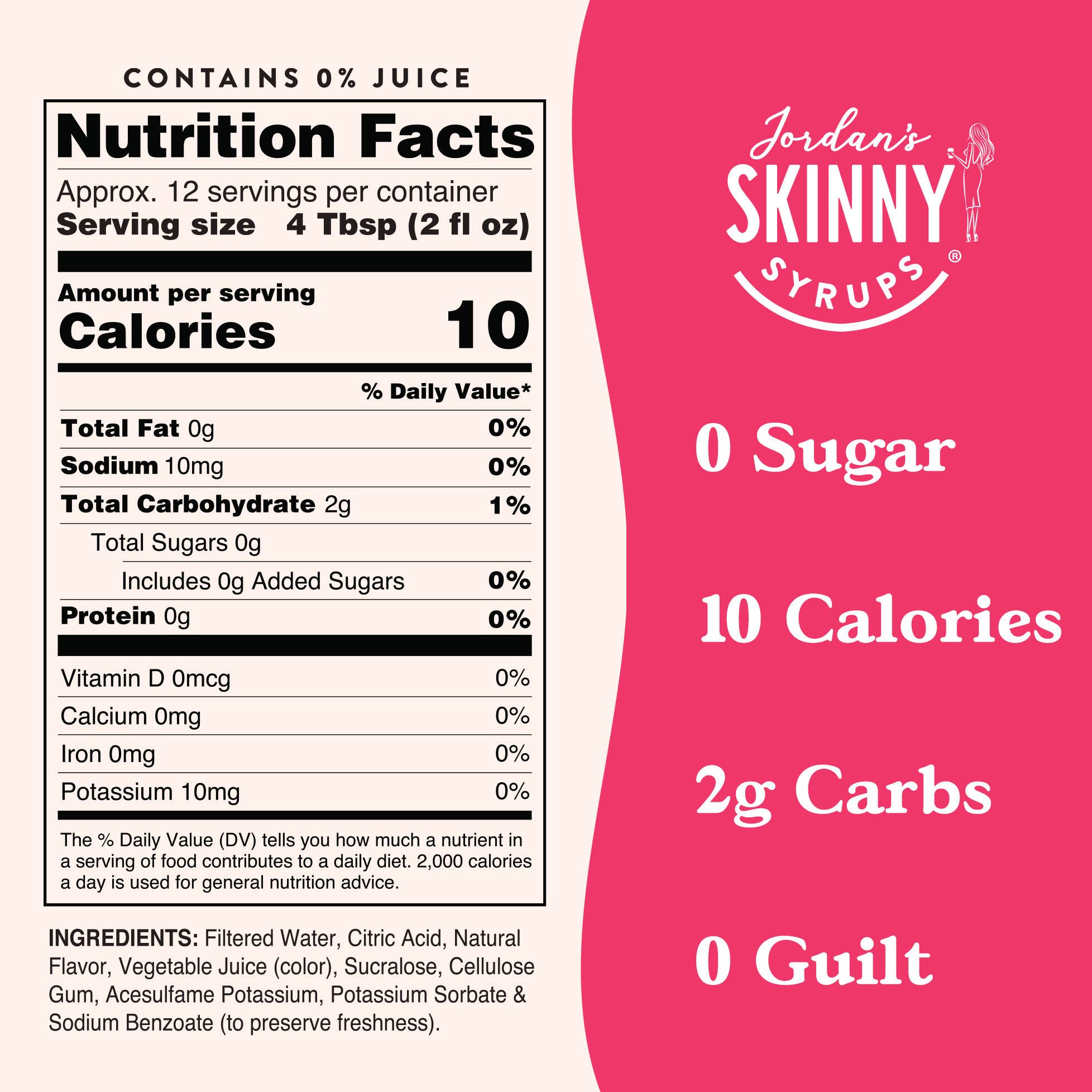 Strawberry Pink Lemonade Syrup Concentrate - Premium drink mix from Jordan's Skinny Mixes - Just $9.59! Shop now at Pat's Monograms