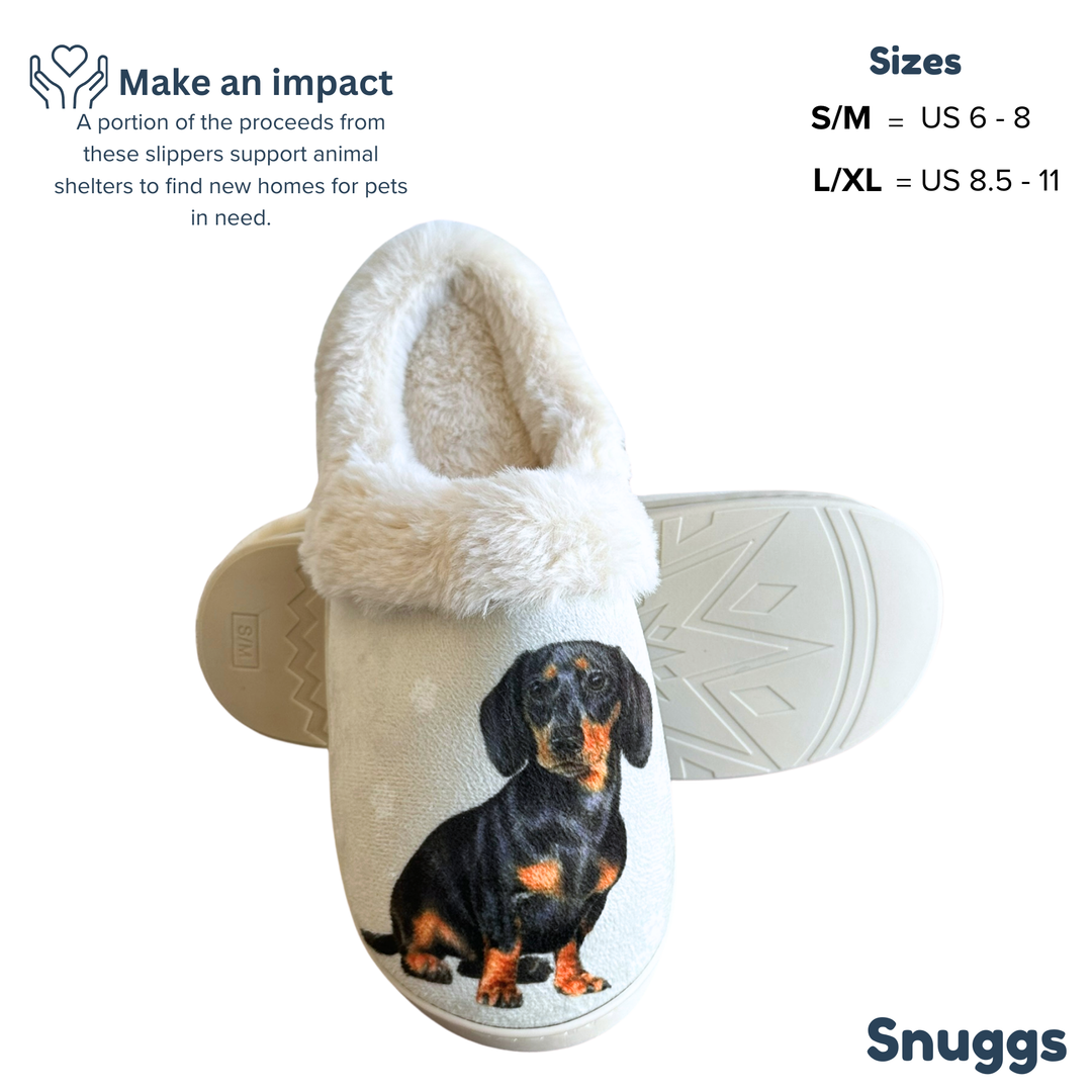 Dachshund Black Snuggs Slippers - Premium Slippers from E&S Pets - Just $24.95! Shop now at Pat's Monograms