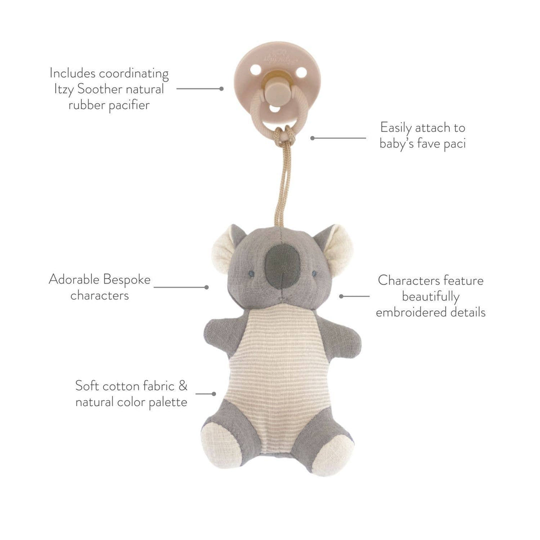 Bitzy Pal Natural Rubber Pacifier & Plush - Premium  from Itzy Ritzy - Just $14.95! Shop now at Pat's Monograms