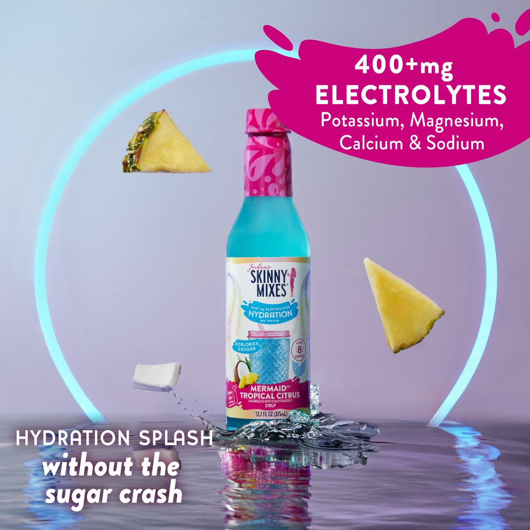 Sugar Free Mermaid Hydration Syrup with Electrolytes 375 ml - Premium drink mix from Jordan's Skinny Mixes - Just $7.95! Shop now at Pat's Monograms