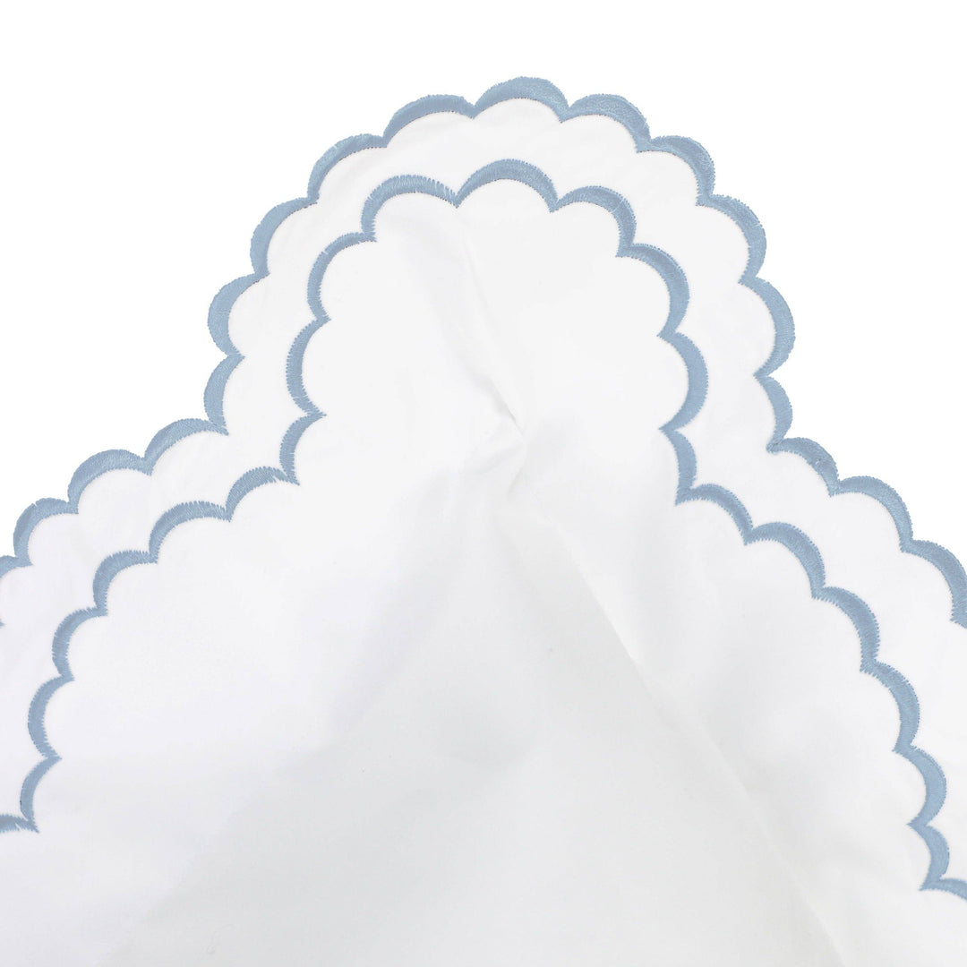Double Scallop Embroidered Percale Euro Sham Pair - Premium Home Textiles from Mélange Home - Just $48.95! Shop now at Pat's Monograms