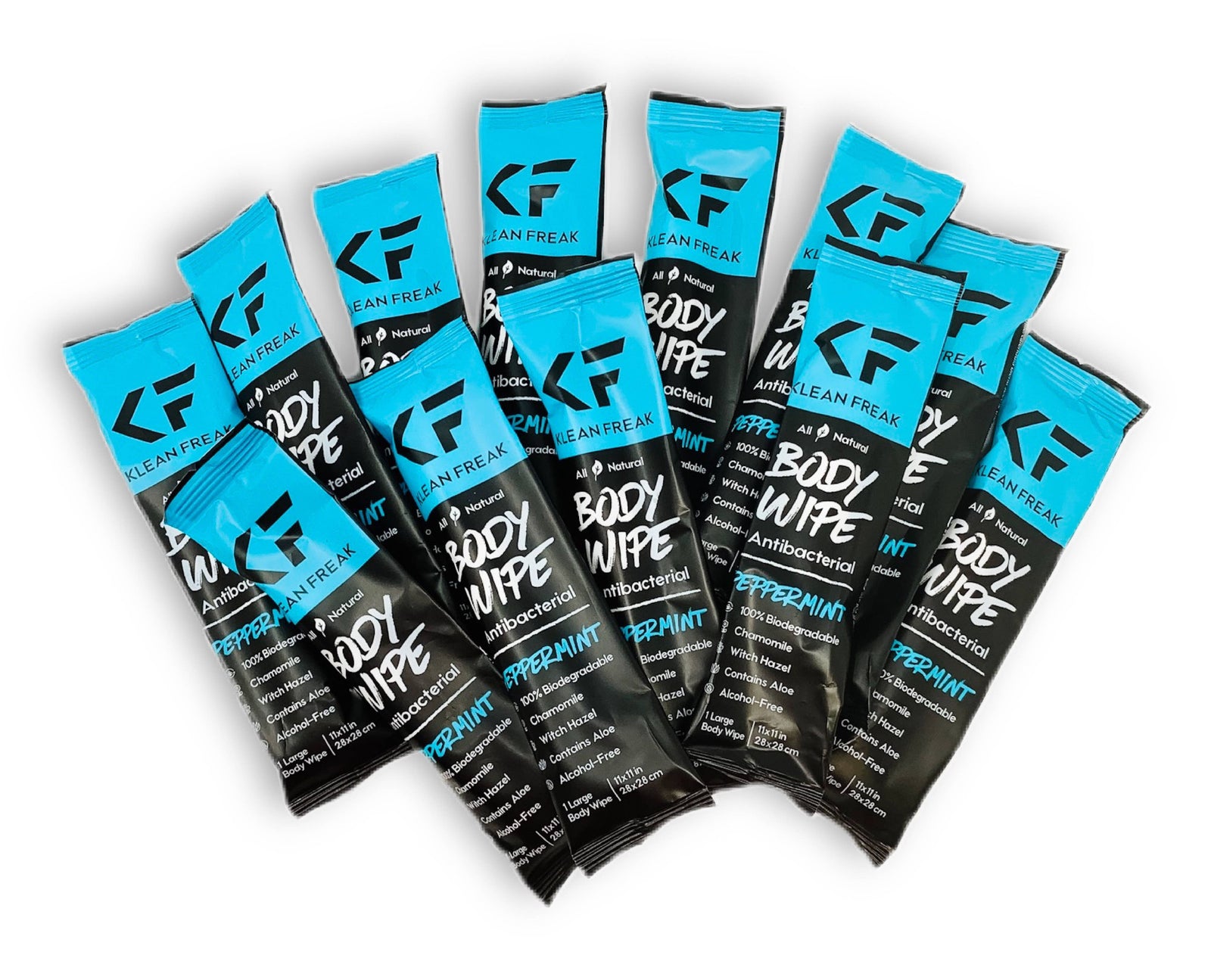 Full Peppermint - Dozen - Premium Body Wipe from Klean Freak - Just $15! Shop now at Pat's Monograms