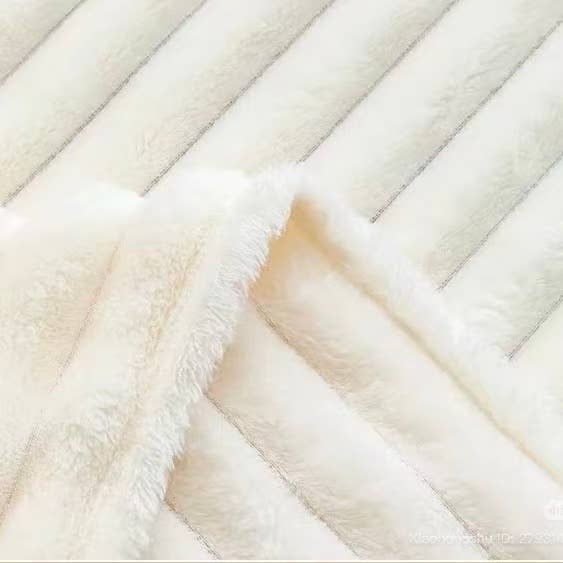 Stripe Fleece Throw – Ultra Plush Ribbed Blanket with 1.6" Wide Channel Texture - Premium blankets from FLUFFERY - Just $37.50! Shop now at Pat's Monograms
