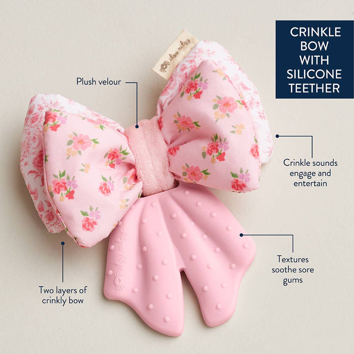 Bow Sweetie Crinkle™ - Premium teethers from Itzy Ritzy - Just $9.95! Shop now at Pat's Monograms
