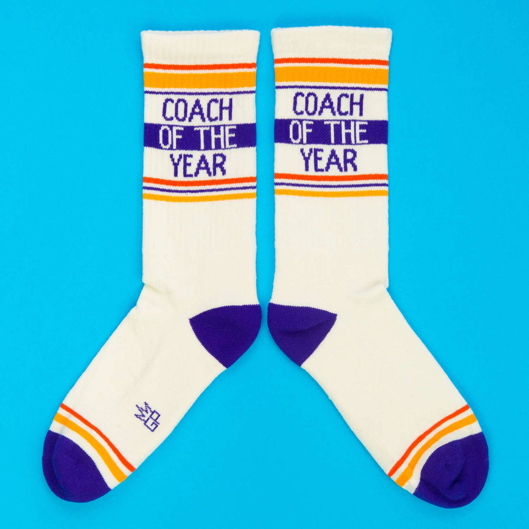 Coach Of The Year Gym Crew Socks - Premium Socks from Gumball Poodle - Just $12.95! Shop now at Pat's Monograms