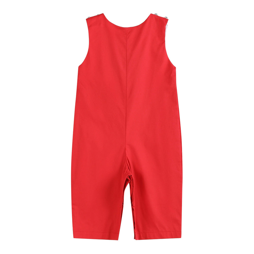 Red Santa Smocked Overalls - Premium Baby & Toddler Outfits from Lil Cactus - Just $36.95! Shop now at Pat's Monograms