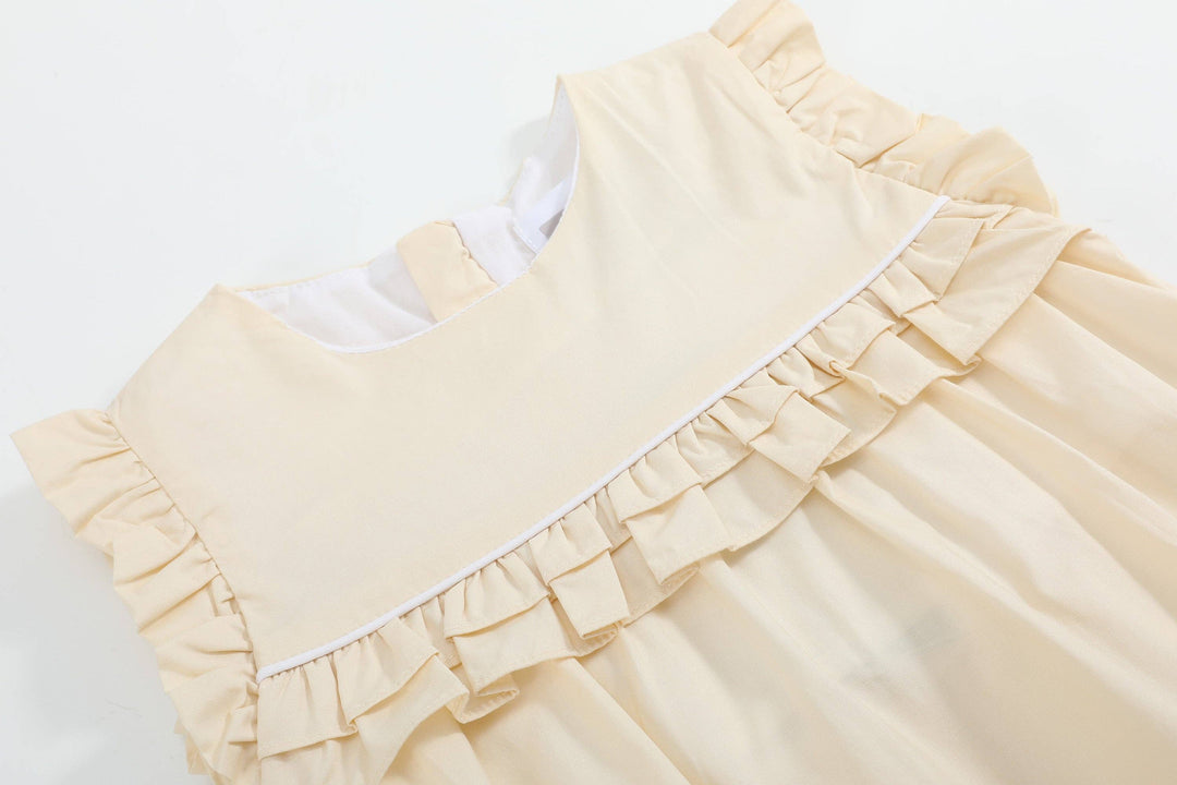 Light Yellow Ruffle Jumper Romper - Premium Baby & Toddler Outfits from Lil Cactus - Just $38.95! Shop now at Pat's Monograms