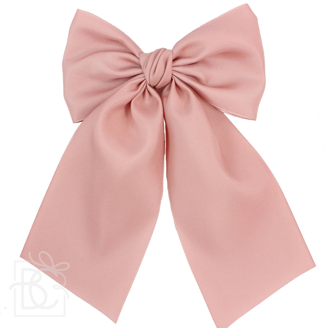 Matte Satin Longtail Hair Bow with Euro Knot - Premium Hairbows from Beyond Creations, LLC - Just $19.95! Shop now at Pat's Monograms