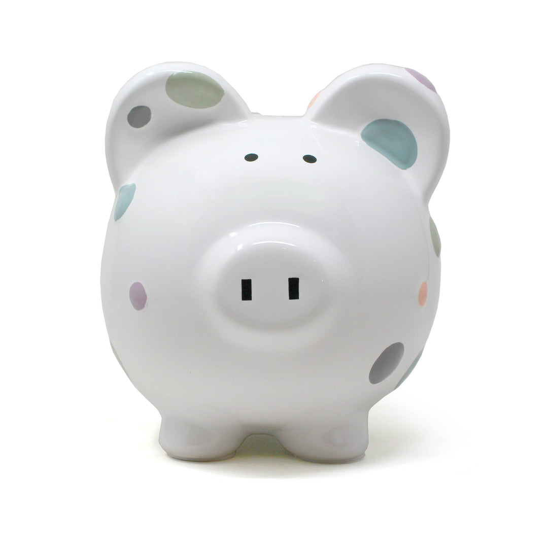 Pastel Multi Dot Bank - Premium  from Child To Cherish® - Just $38.95! Shop now at Pat's Monograms