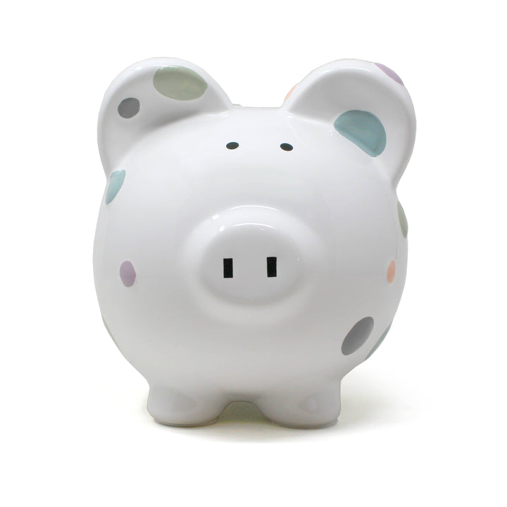 Pastel Multi Dot Bank - Premium  from Child To Cherish® - Just $38.95! Shop now at Pat's Monograms