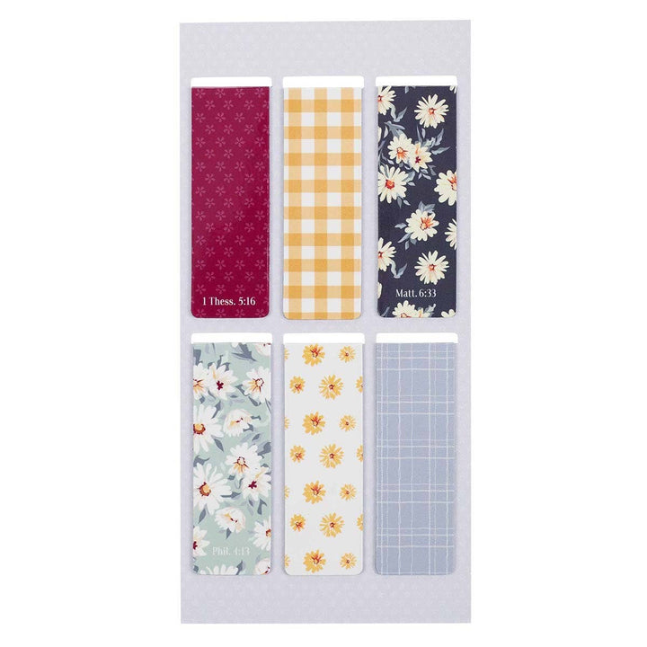 Daisy Magnetic Bookmark Set - Premium bookmarks from Christian Art Gifts - Just $4.95! Shop now at Pat's Monograms