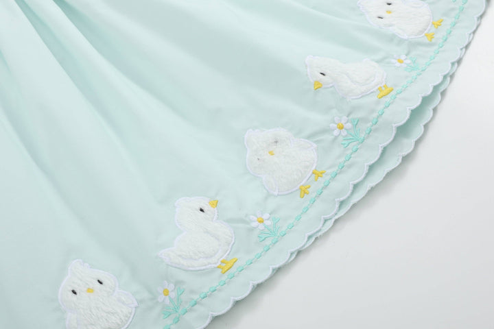 Misty Blue Fuzzy Chickies Dress - Premium Baby & Toddler Dresses from Lil Cactus - Just $39.95! Shop now at Pat's Monograms