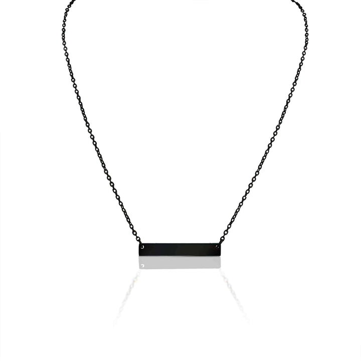 Stainless Steel Blank Bar Necklace - Premium Jewelry from WJW - Just $24.95! Shop now at Pat's Monograms