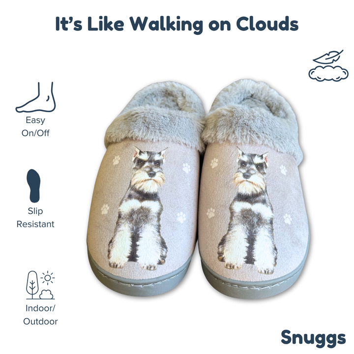 Schnauzer Snuggs Slippers - Premium Slippers from E&S Pets - Just $24.95! Shop now at Pat's Monograms
