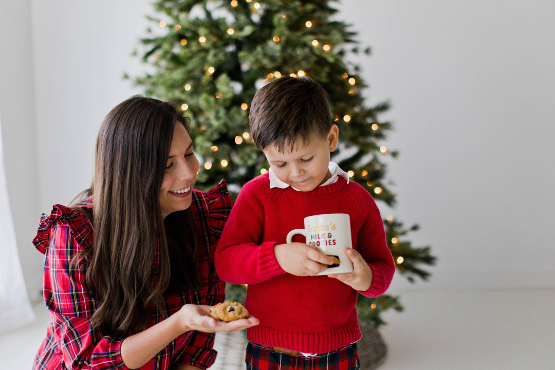 Santa’s Milk & Cookies Christmas Ceramic Mug, White - Premium drinkware from Pearhead - Just $11.95! Shop now at Pat's Monograms