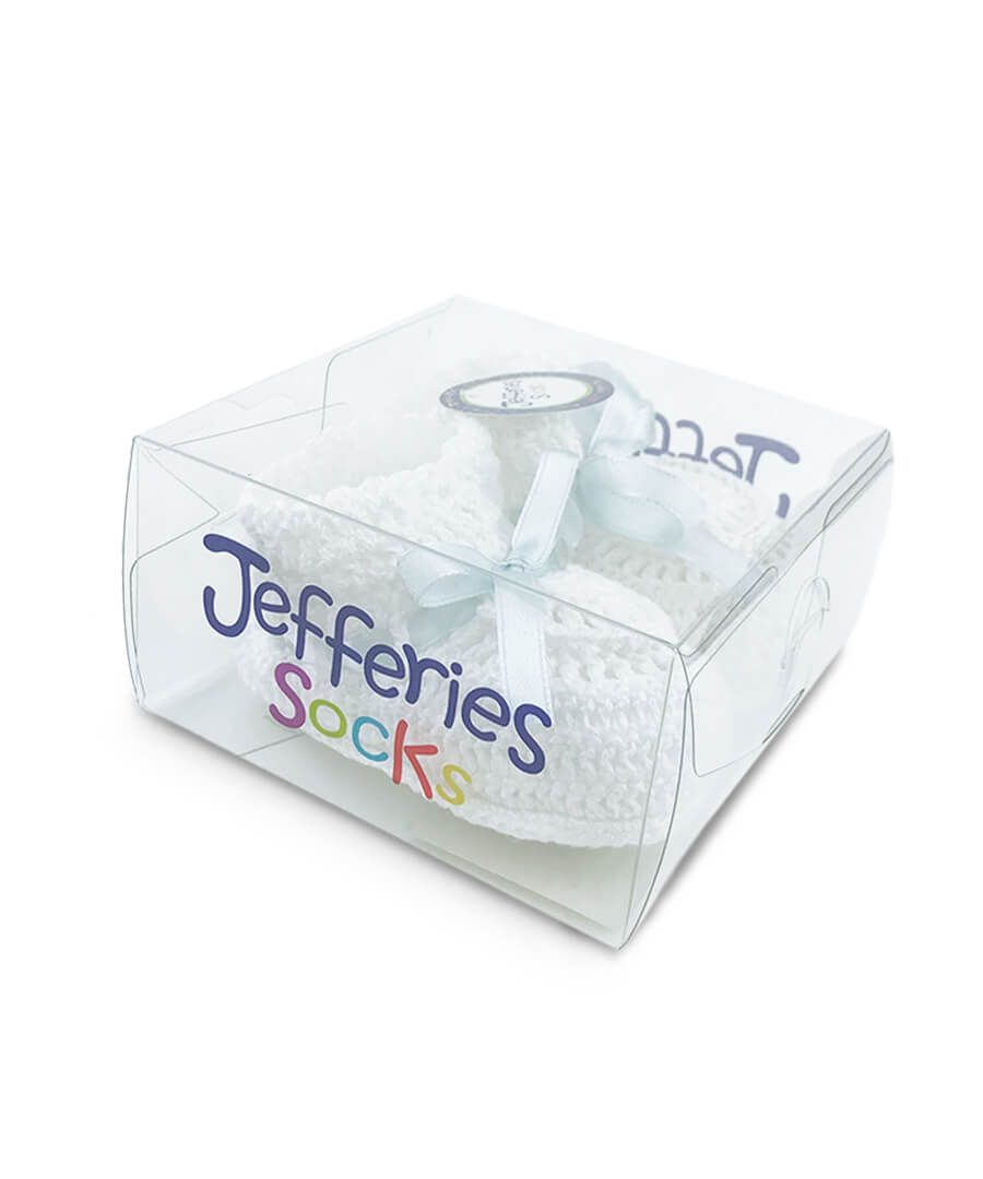 Hand Crochet Ribbon Bootie - Premium Infant Accessories from Jefferies Socks - Just $14.95! Shop now at Pat's Monograms