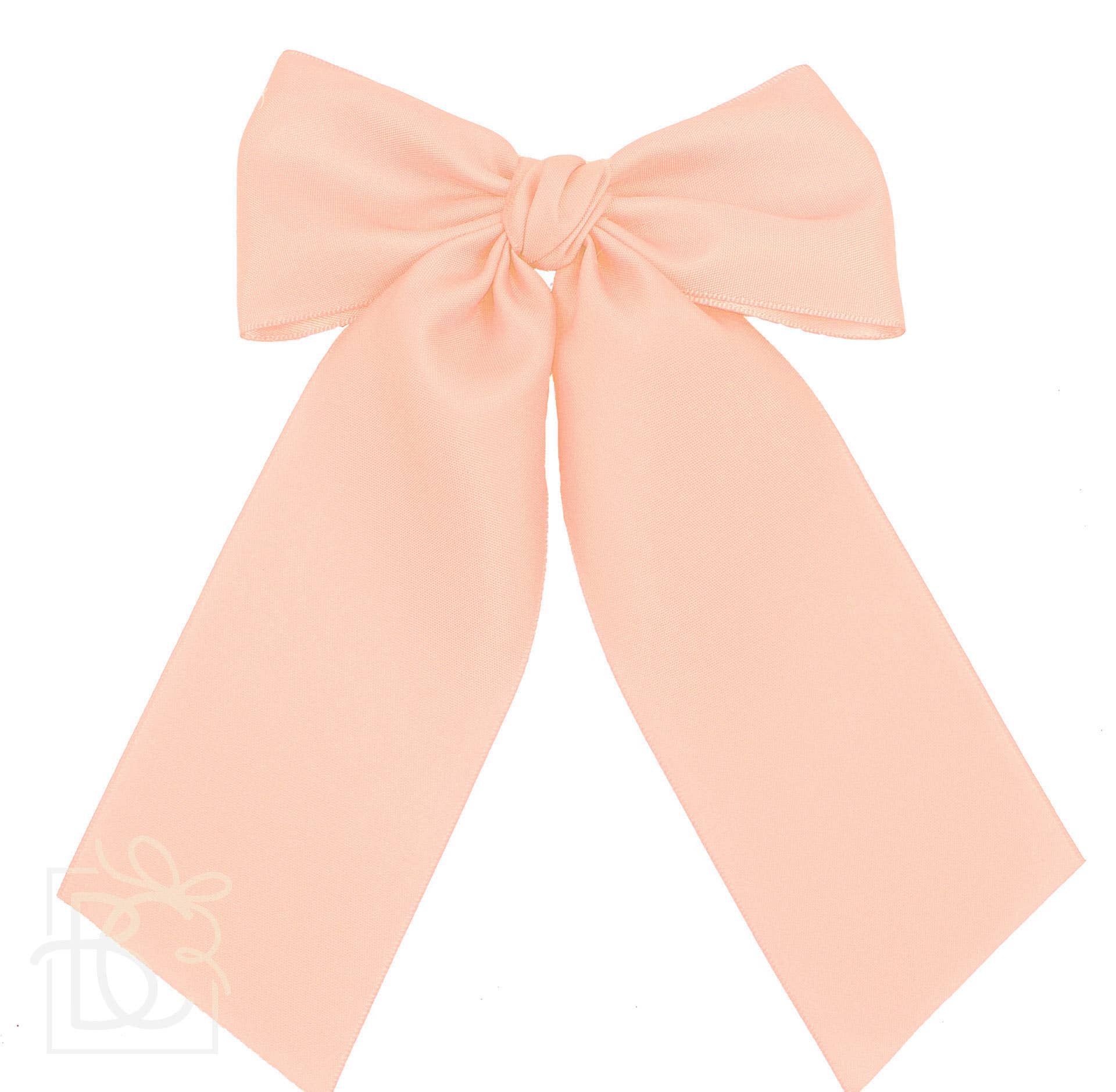 OPAQUE SATIN BOW W/ EURO KNOT & TAILS  ON AN ALLIGATOR CLIP - Premium  from Beyond Creations, LLC - Just $19! Shop now at Pat's Monograms