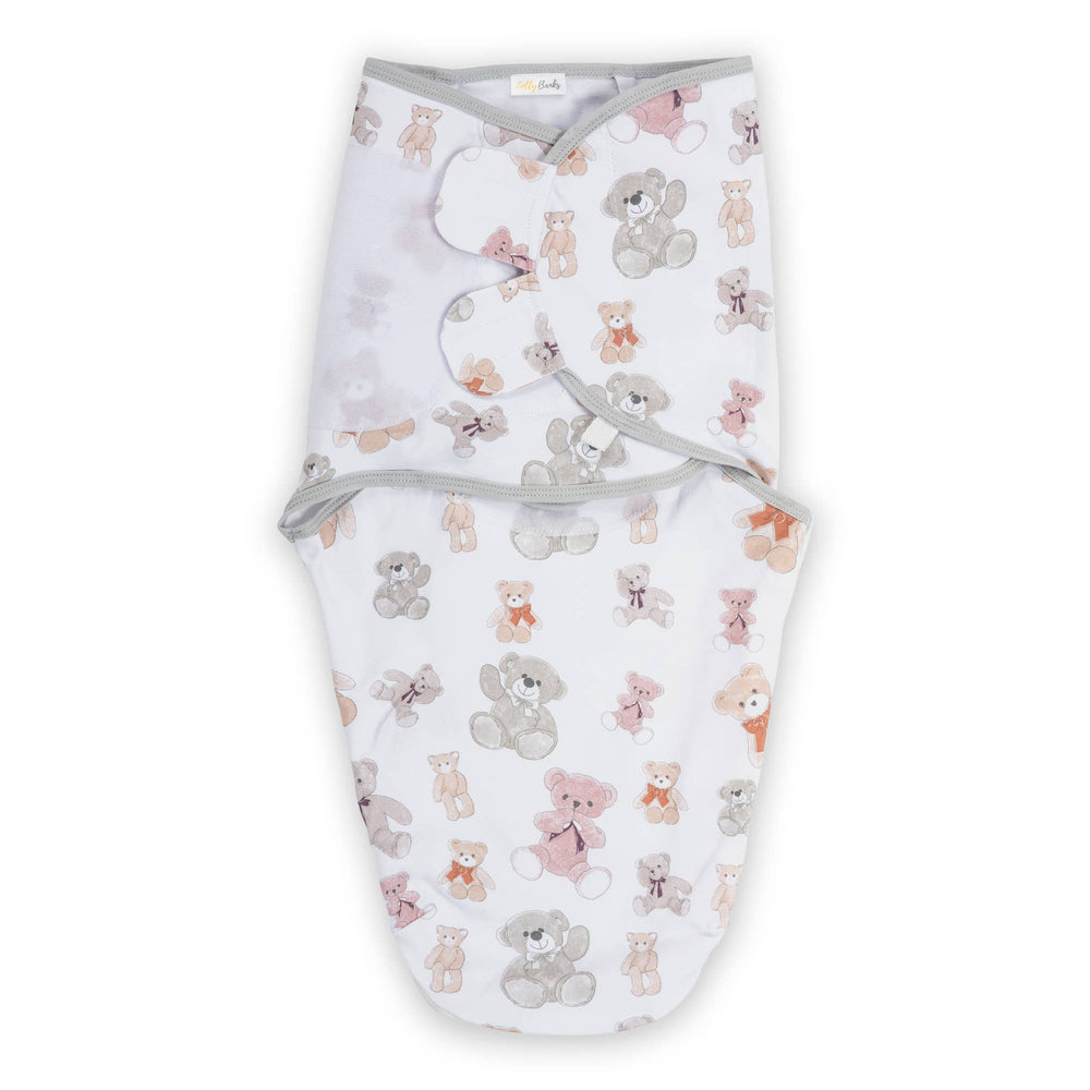 Teddy Bear Baby Sleep Swaddle 100% Organic Cotton - Premium Swaddle from LollyBanks - Just $15.95! Shop now at Pat's Monograms