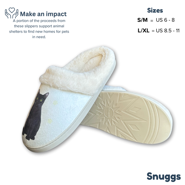 Black Cat Snuggs Slippers - Premium Slippers from E&S Pets - Just $24.95! Shop now at Pat's Monograms