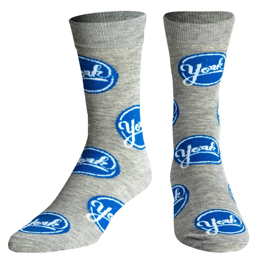 York Logo - Mens Crew Folded - Premium socks from Crazy Socks - Just $7! Shop now at Pat's Monograms
