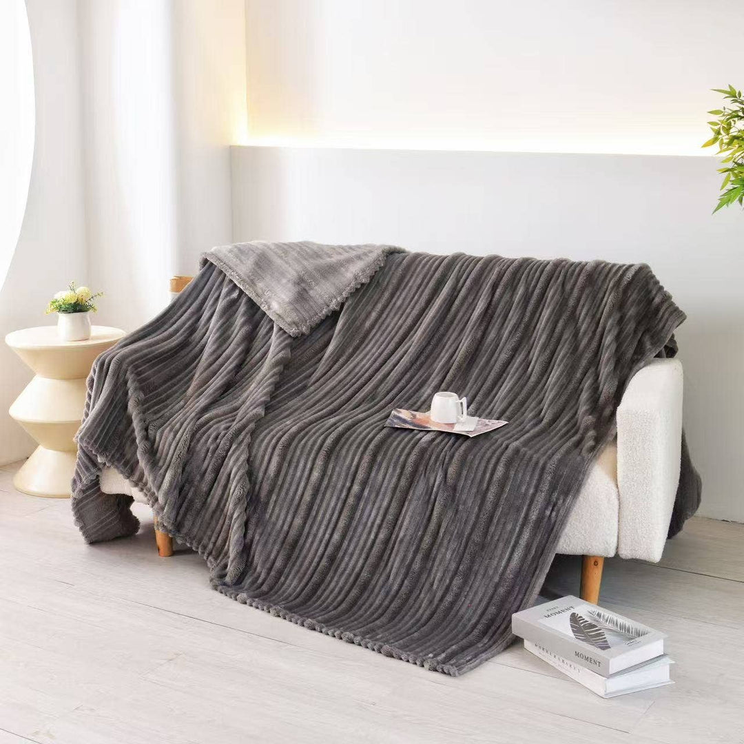 Plush Throw – Ultra Soft Ribbed Blanket Texture - Premium blankets from FLUFFERY - Just $37.50! Shop now at Pat's Monograms