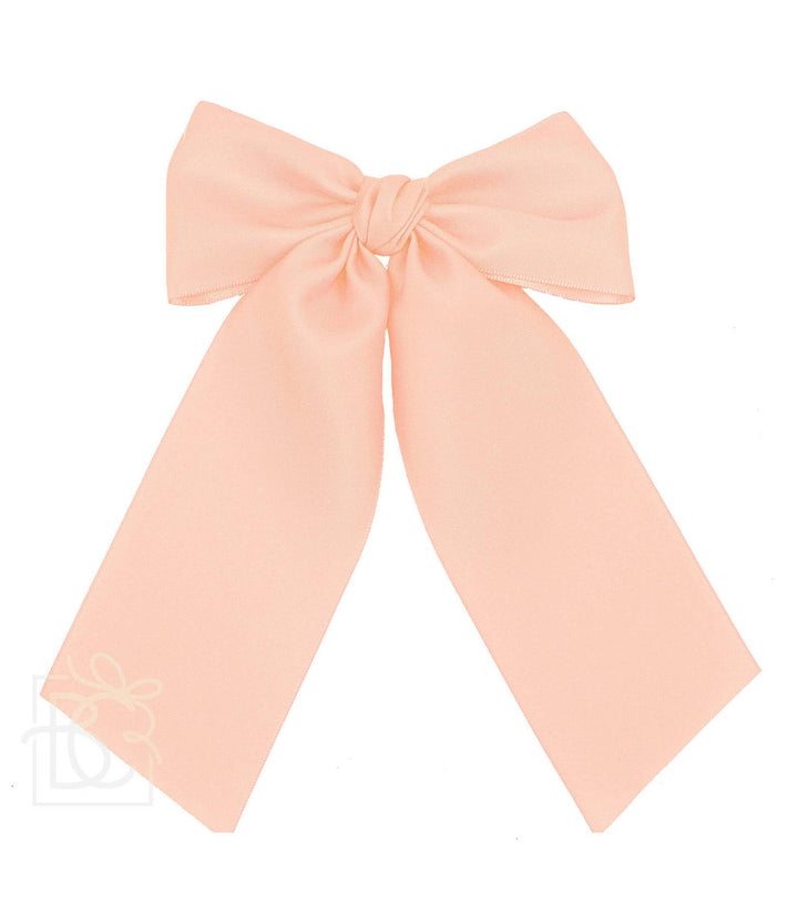 Matte Satin Longtail Hair Bow with Euro Knot - Premium Hairbows from Beyond Creations, LLC - Just $19.95! Shop now at Pat's Monograms
