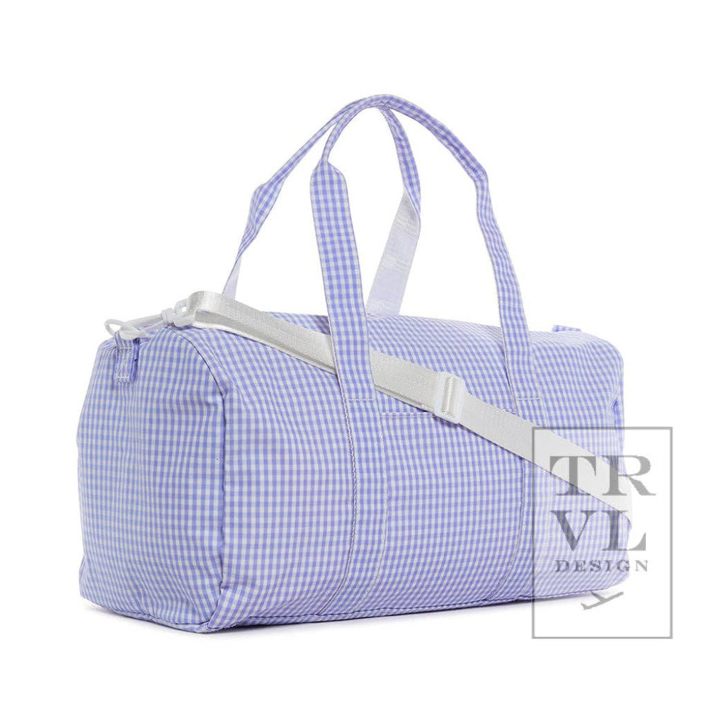 Weekender - Gingham Lilac Duffel Bag - Premium Duffel Bags from TRVL Design - Just $84.95! Shop now at Pat's Monograms