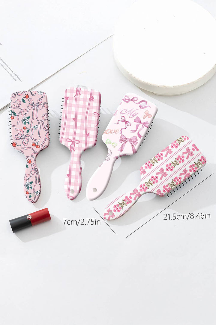 Floral Bow Print Long Handle Air Cushion Comb - Premium Accessories from Aapparella - Just $5! Shop now at Pat's Monograms