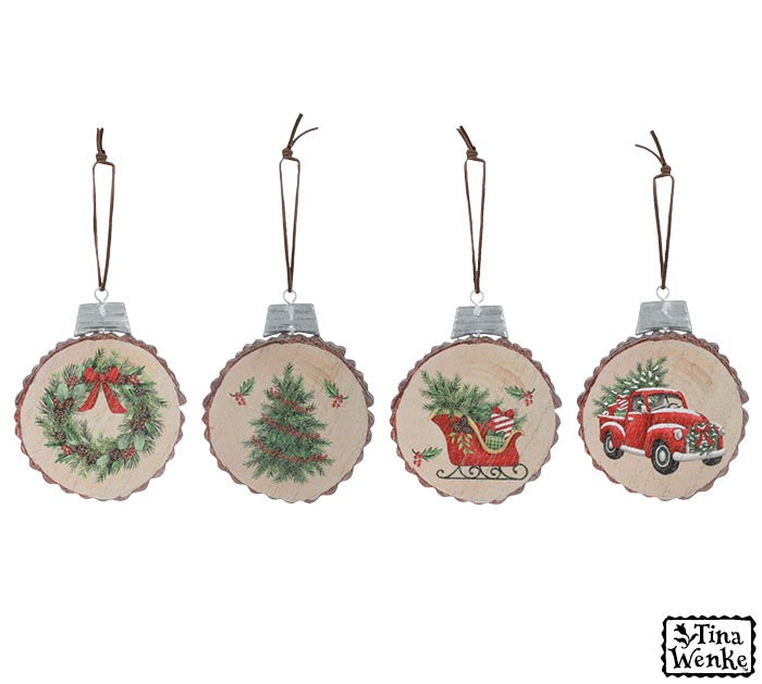 Evergreen Wood Disc Ornament - Premium Ornament from Burton and Burton - Just $9.45! Shop now at Pat's Monograms