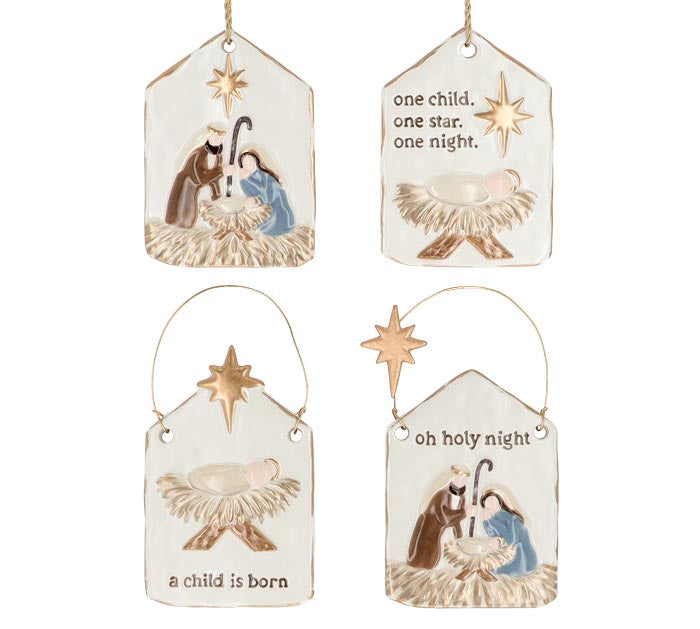 Divine Night Holy Family Ornaments - Premium Christmas Ornament from Burton and Burton - Just $13.95! Shop now at Pat's Monograms