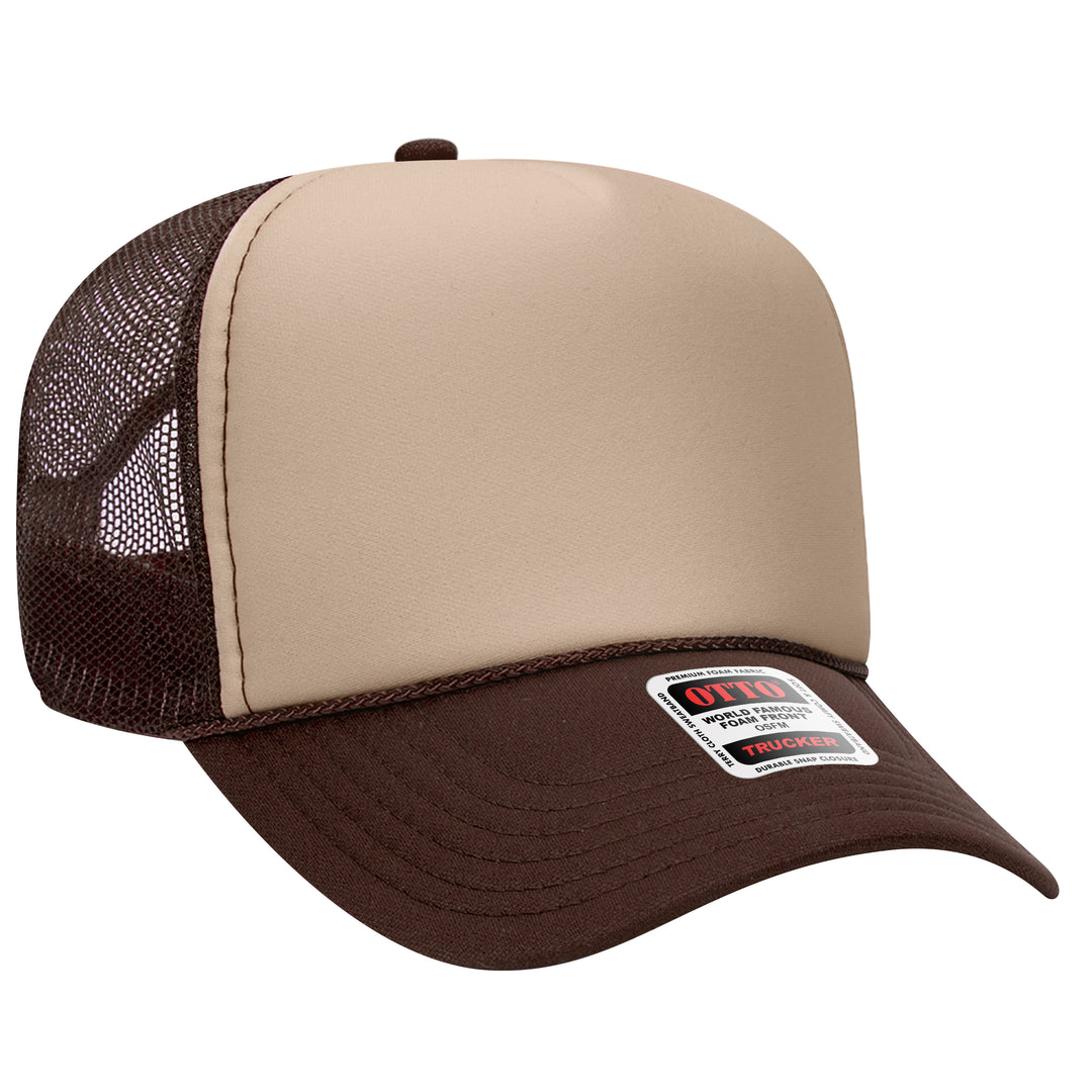 5 Panel Mid Profile Mesh Back Trucker Hat - Premium Trucker Cap from Otto Caps - Just $8! Shop now at Pat's Monograms