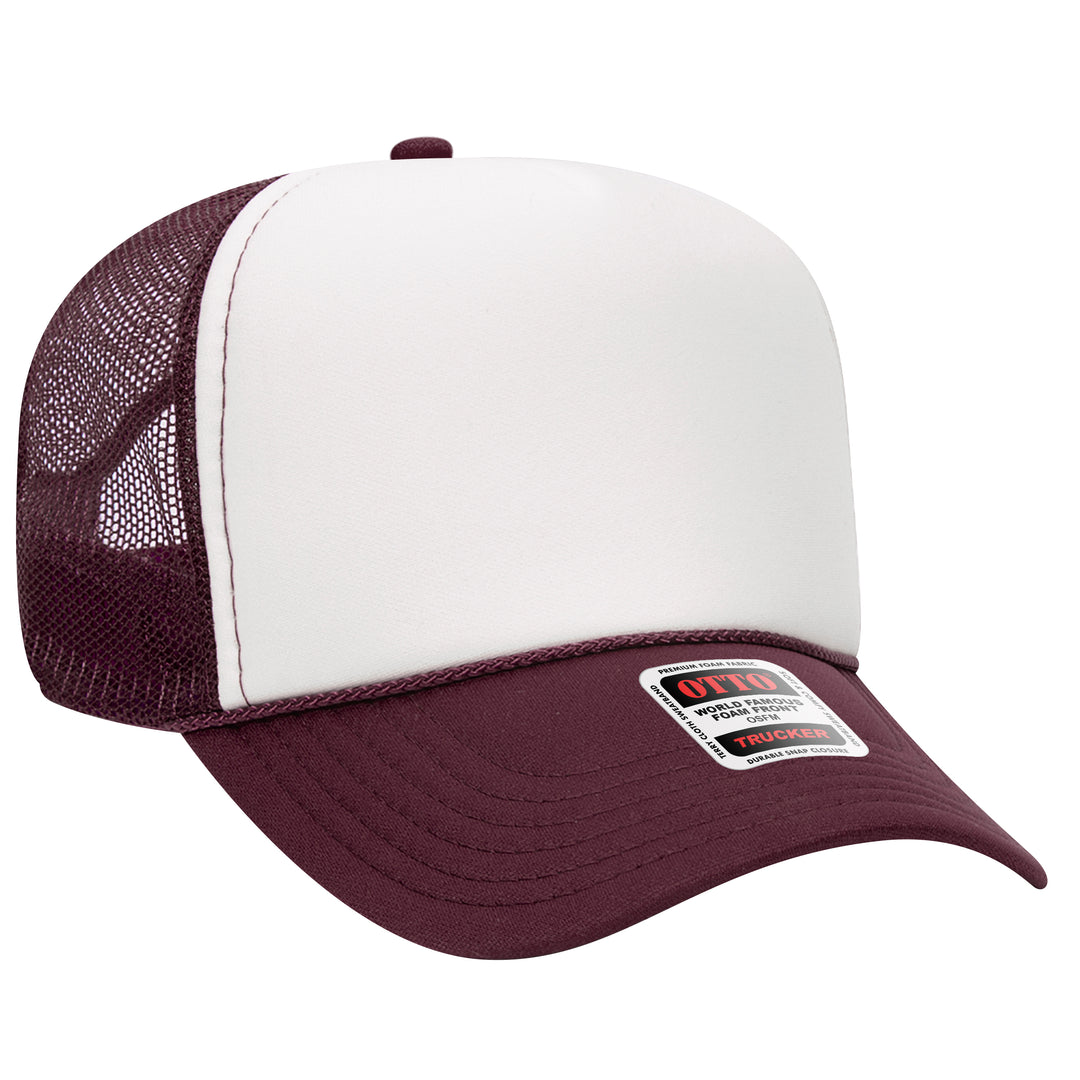 5 Panel Mid Profile Mesh Back Trucker Hat - Premium Trucker Cap from Otto Caps - Just $8! Shop now at Pat's Monograms