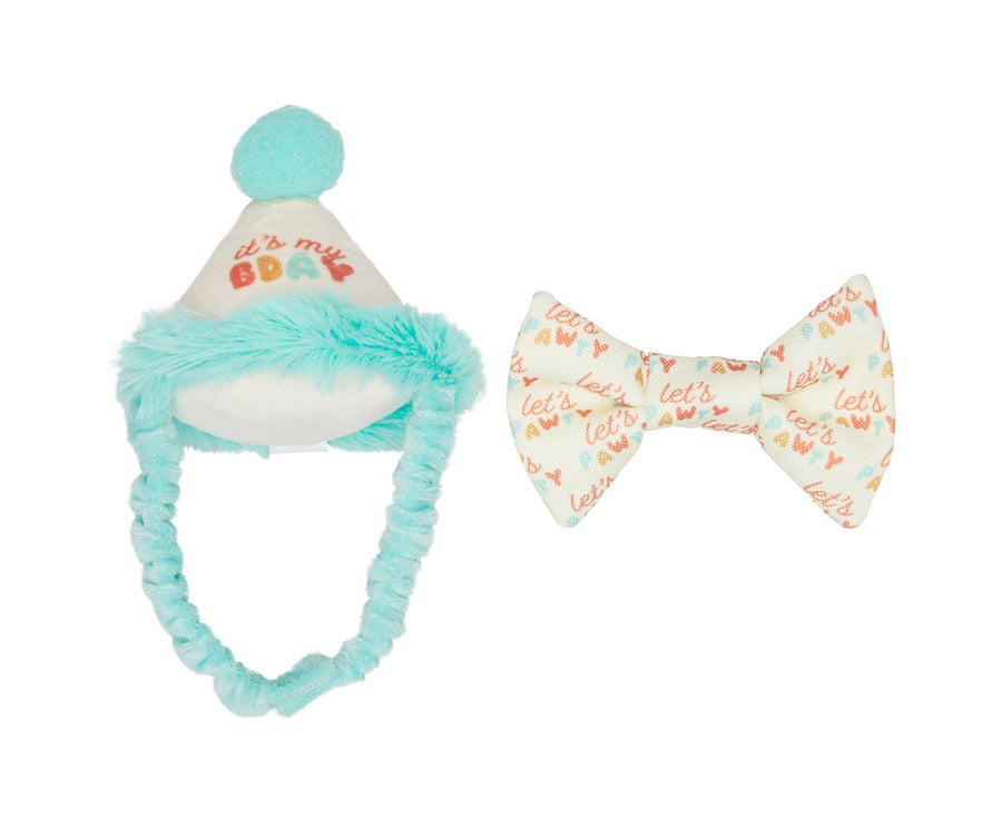 Happy Purrday Cat Hat and Bowtie Set - Premium Pet Accessories from Pearhead - Just $9.95! Shop now at Pat's Monograms