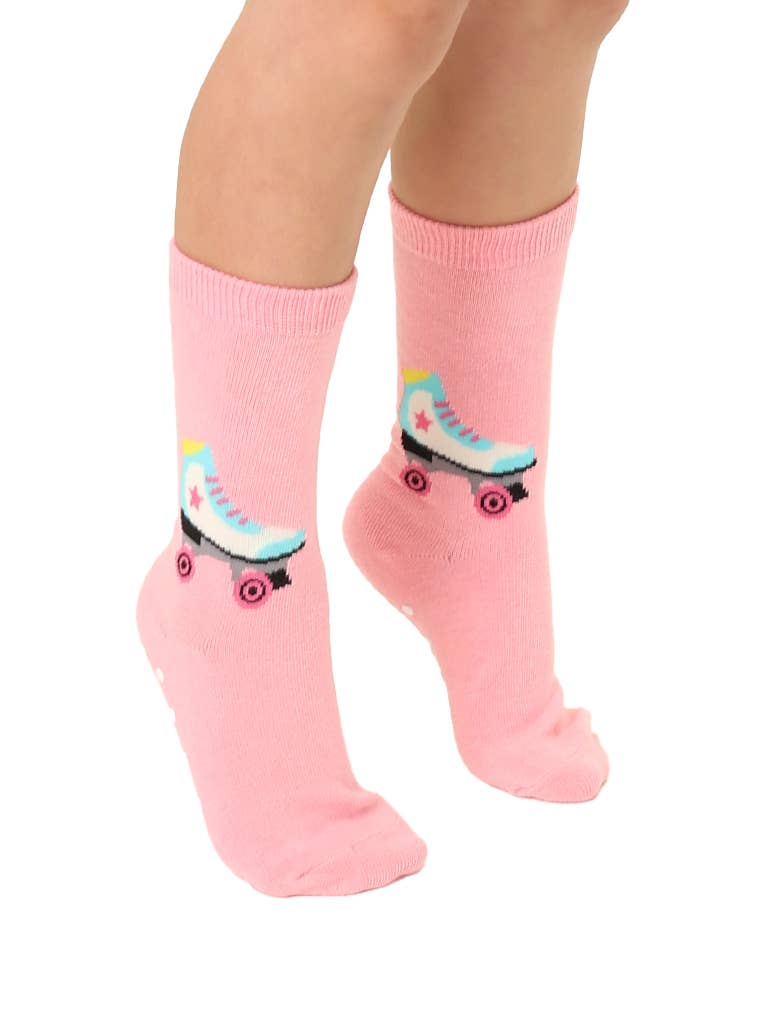 3D Packaged Crew Socks - Kids - Roller Skate - Pink - Premium Socks from Living Royal - Just $9.95! Shop now at Pat's Monograms