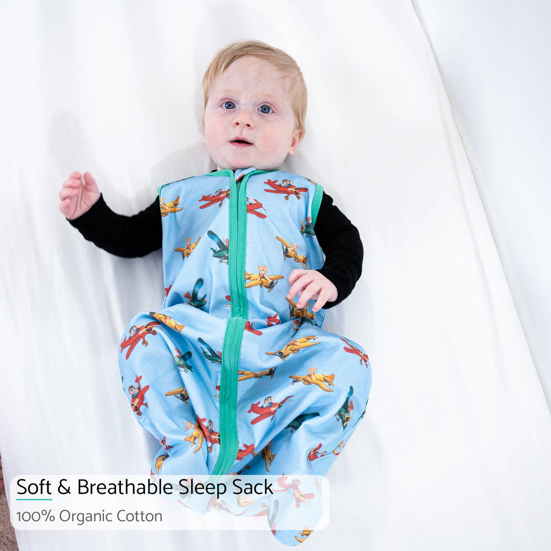 Pilot Paws Baby Sleep Sack, 100% Organic Cotton - Premium Baby Sleepwear from LollyBanks - Just $21.95! Shop now at Pat's Monograms