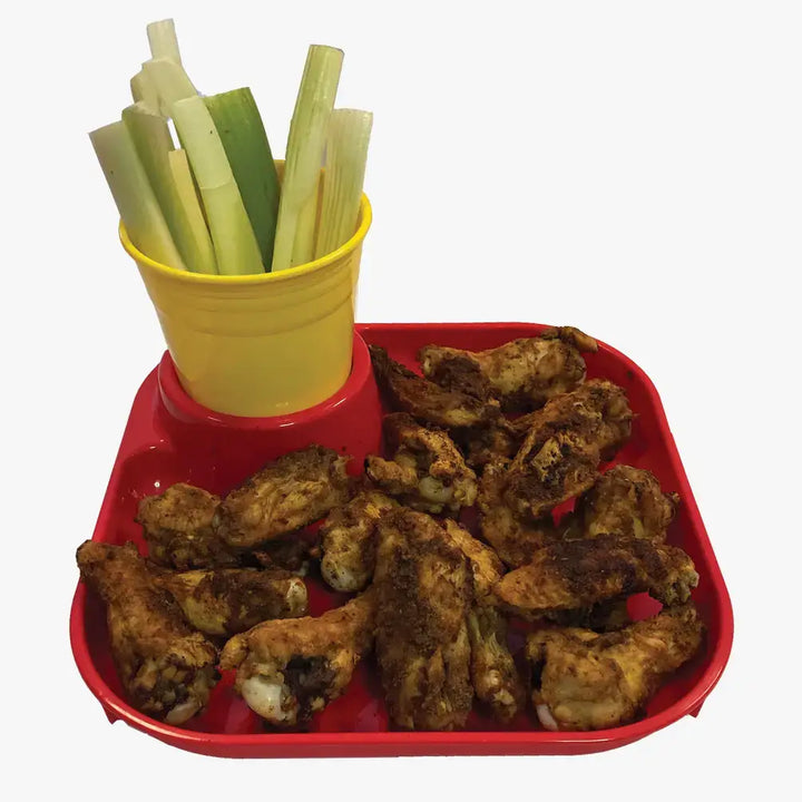 Reusable Party Plates w/ Stemware Holder - Set of 4 - White - Premium Kitchen Accessories from Fancy Panz - Just $19.95! Shop now at Pat's Monograms