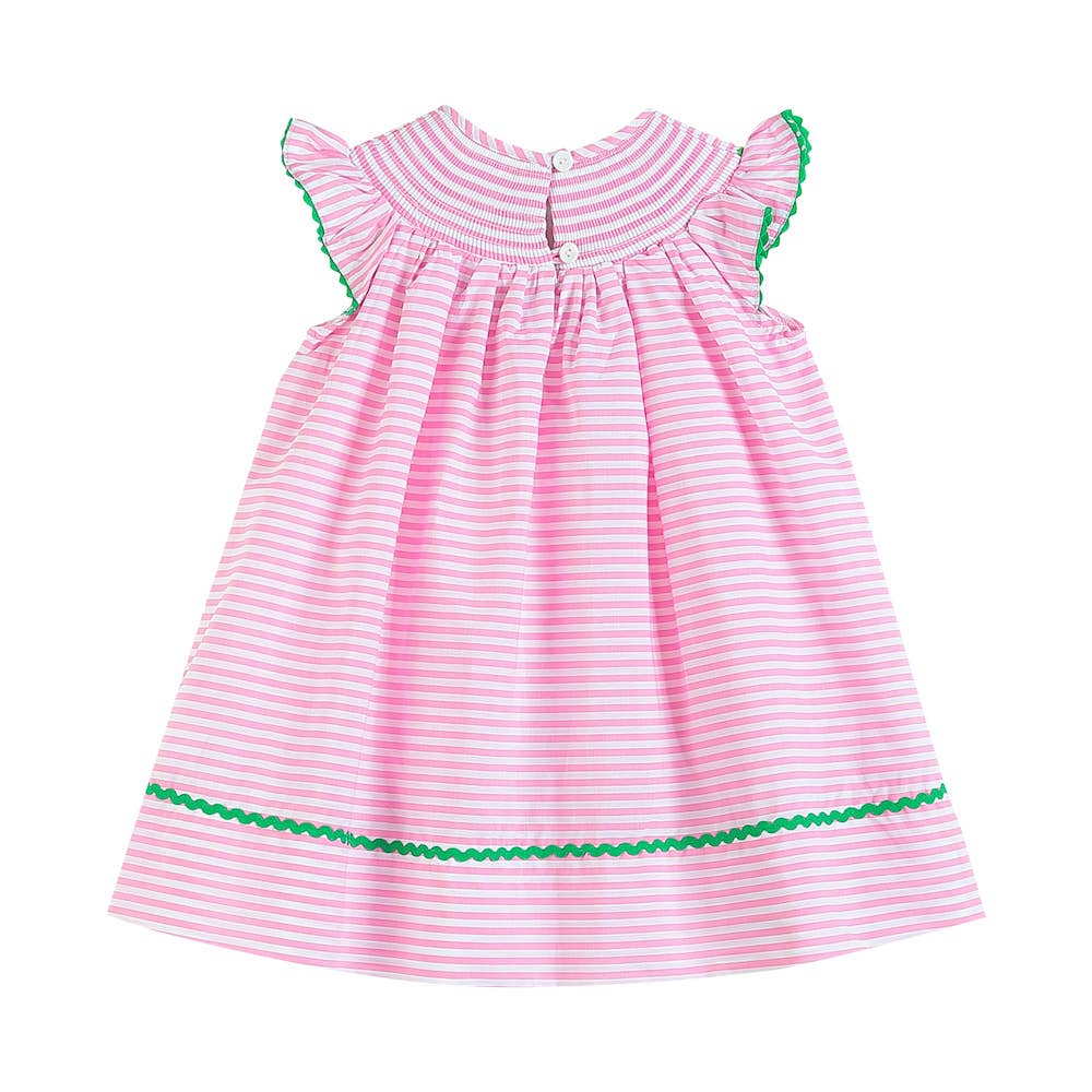 Pink Stripe Watermelon Smocked Bishop Dress - Premium Baby & Toddler Dresses from Lil Cactus - Just $38.95! Shop now at Pat's Monograms