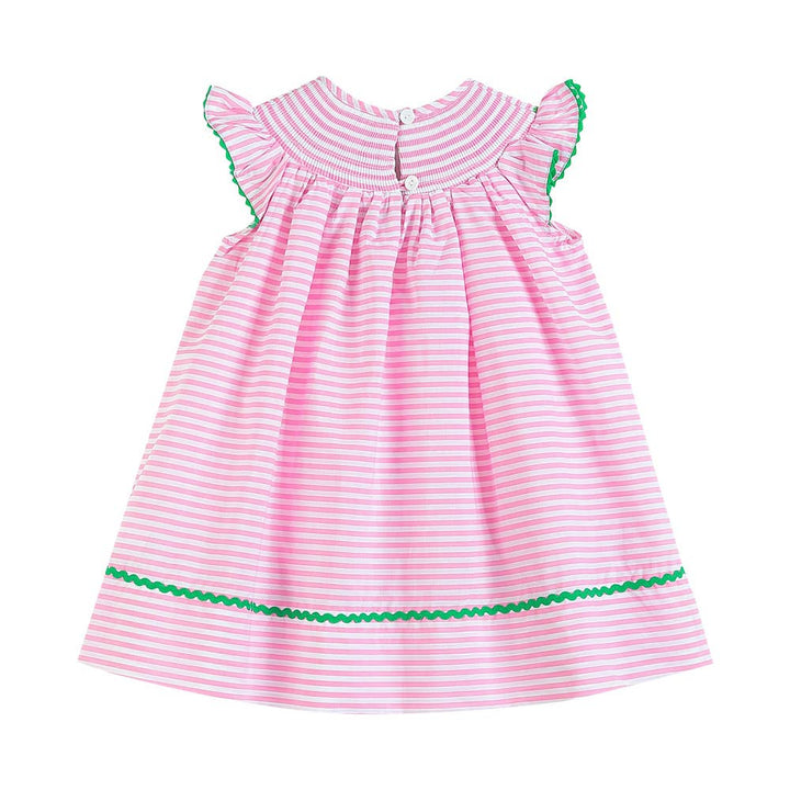 Pink Stripe Watermelon Smocked Bishop Dress - Premium Baby & Toddler Dresses from Lil Cactus - Just $38.95! Shop now at Pat's Monograms