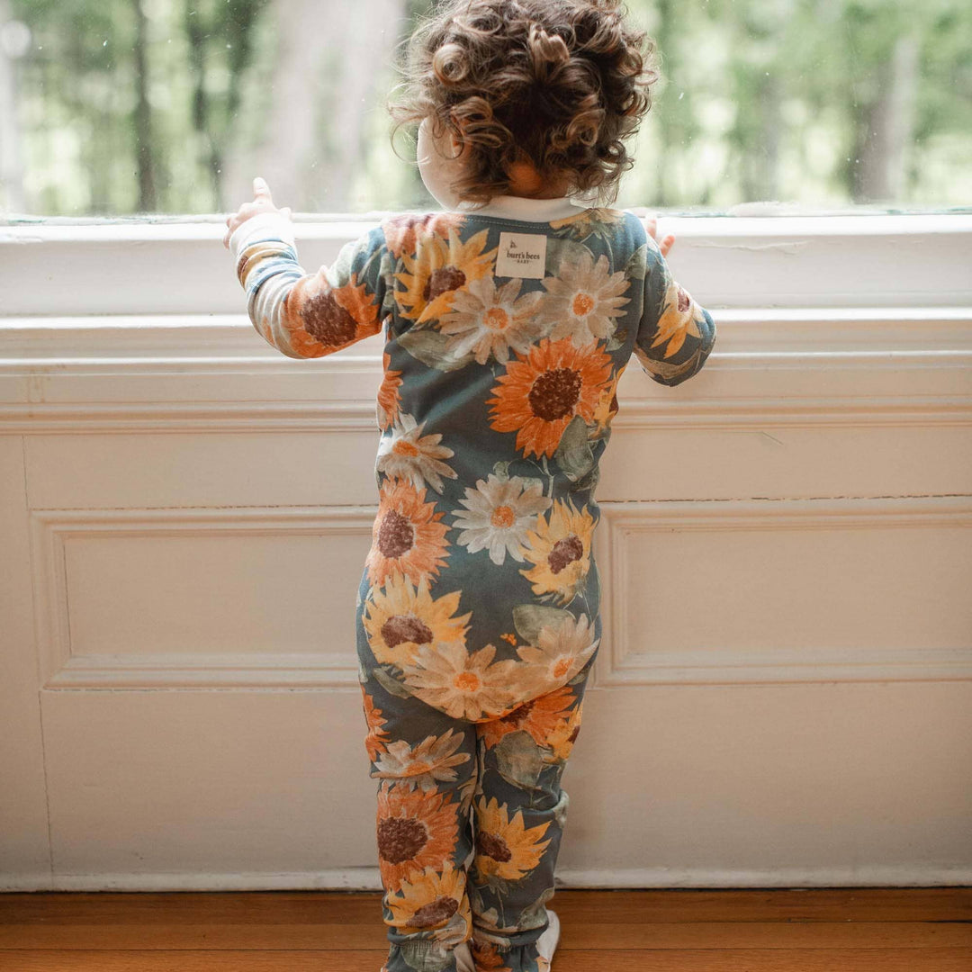 Sunflowers Sleep & Play - Premium Baby & Toddler Outfits from Burt's Bees Baby - Just $16.95! Shop now at Pat's Monograms