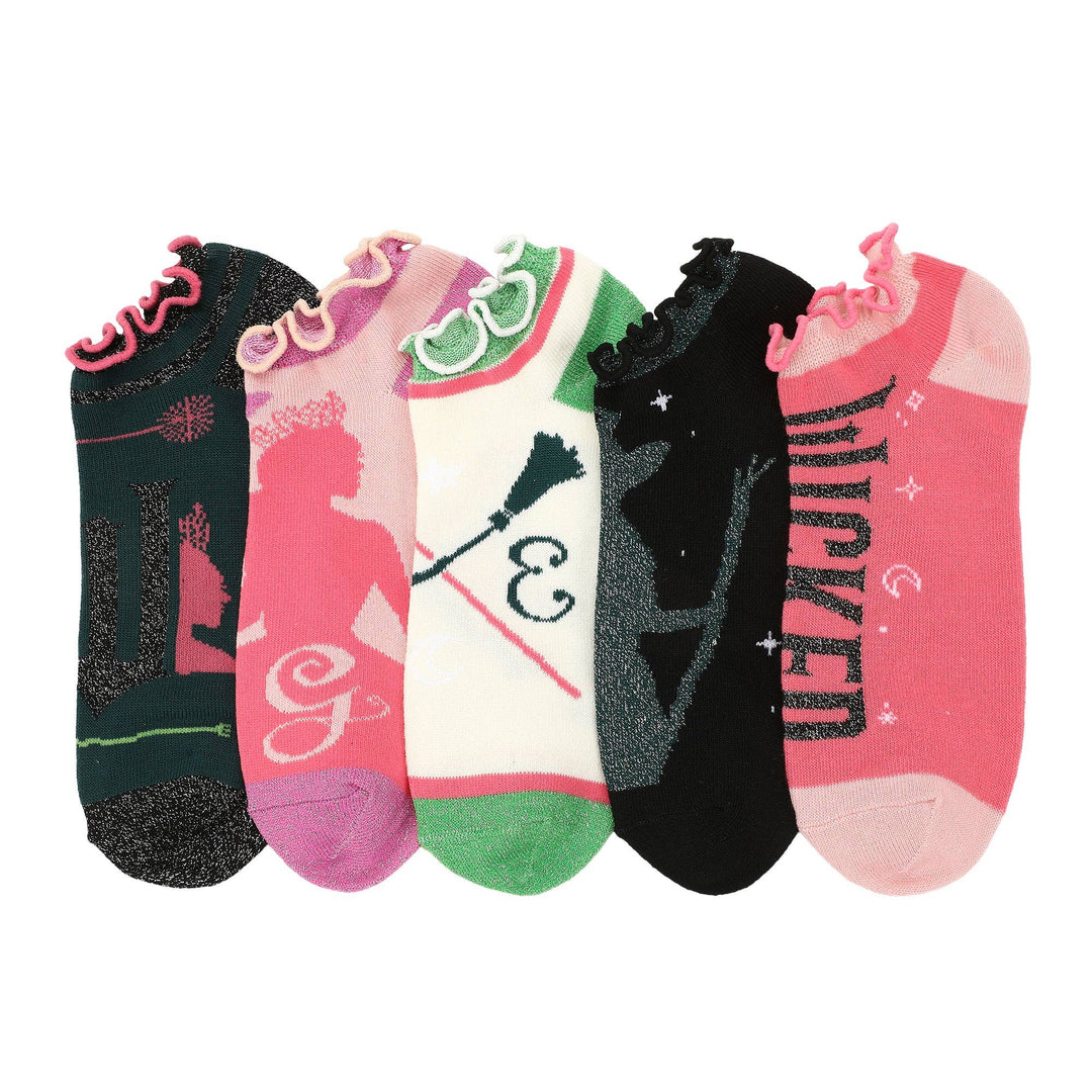 Wicked Elphaba & Glinda Icons Women's 5-Pair Ankle Socks-OSFA - Premium  from Bioworld Merchandising - Just $24.95! Shop now at Pat's Monograms