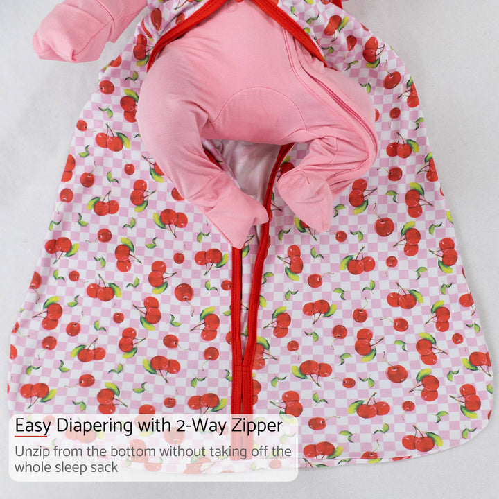 Cherry on Top Baby Sleep Sack, 100% Organic Cotton - Premium Baby Sleepwear from LollyBanks - Just $21.95! Shop now at Pat's Monograms