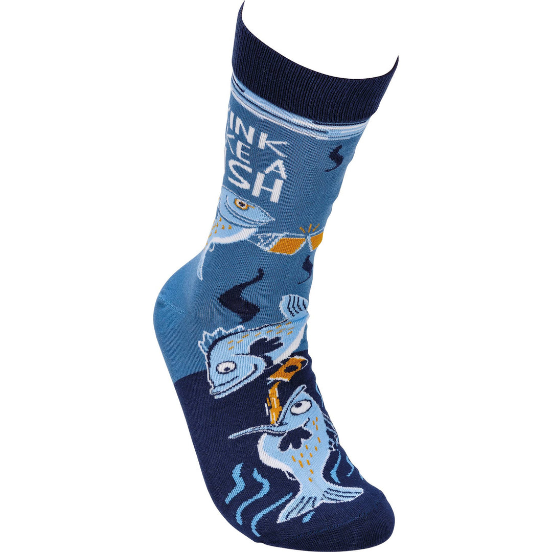 Drink Like A Fish Socks - Premium Socks from Primitives by Kathy - Just $10.95! Shop now at Pat's Monograms